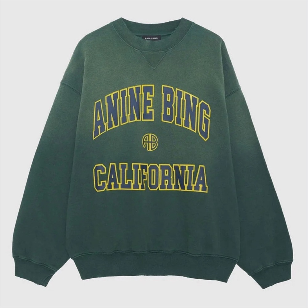 Anine Bing Green and Yellow Sweater